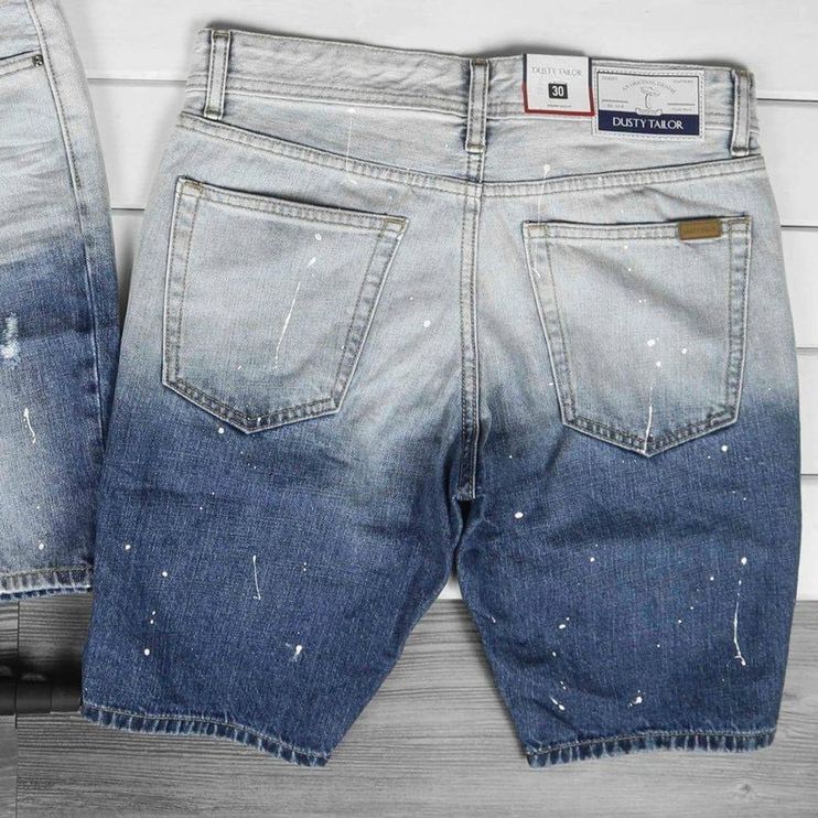 Quần short jean nam xanh loang quần short nam chất bò vải dày co dãn mẫu mới cao cấp