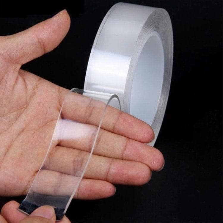 [Cuộn 1/2/3 mét; Loại dày] Cuộn keo 2 mặt silicon siêu dính trong suốt