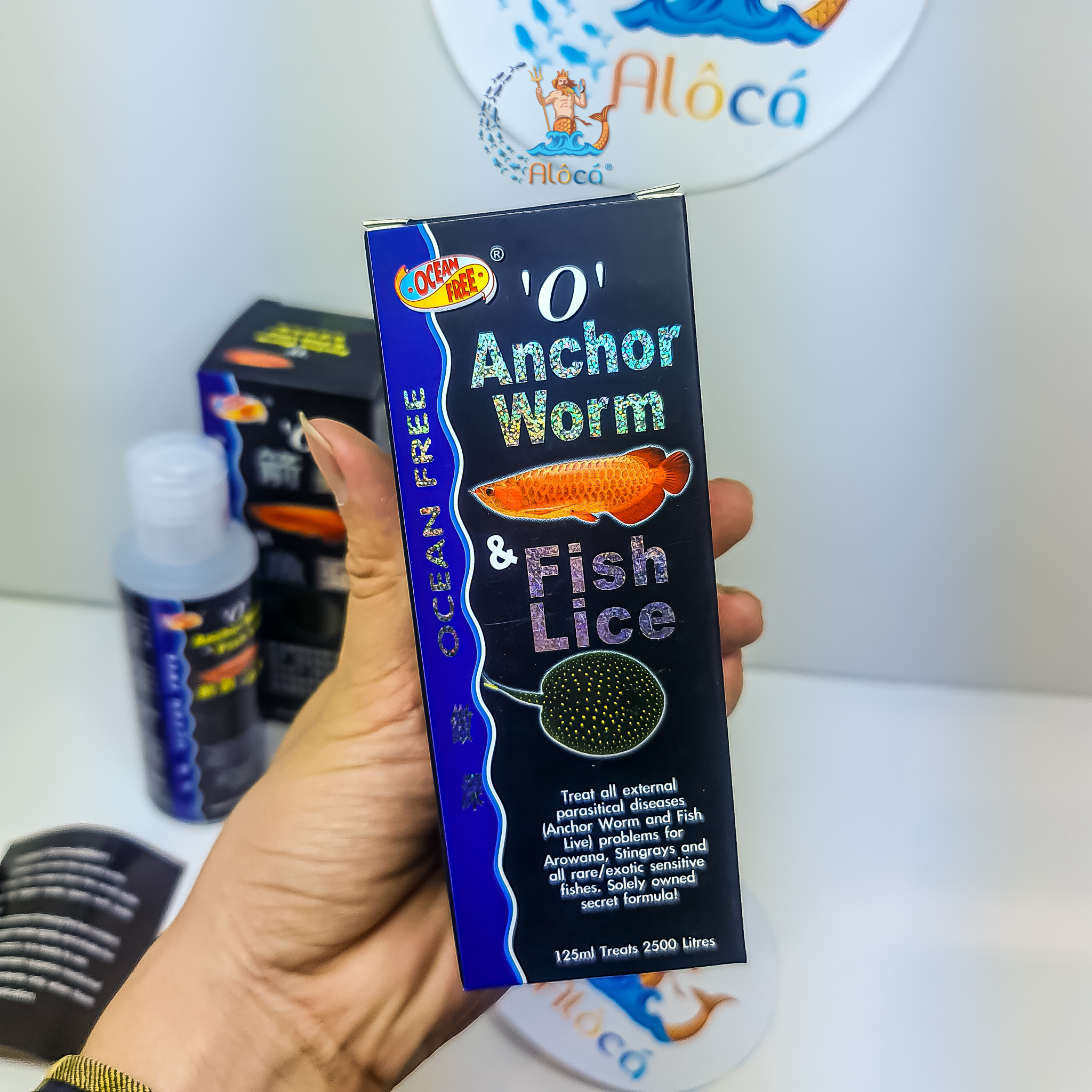 Chai số 0 Ocean Free diệt trùng mỏ neo cho cá Rồng, cá Sam.