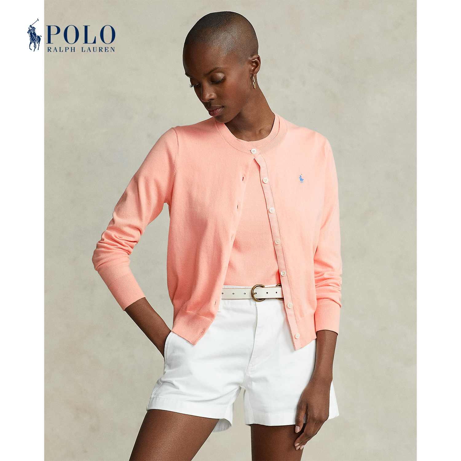 Polo Ralph Lauren Women Cotton-Blend Cardigan (Deco Coral) | Lazada  Singapore