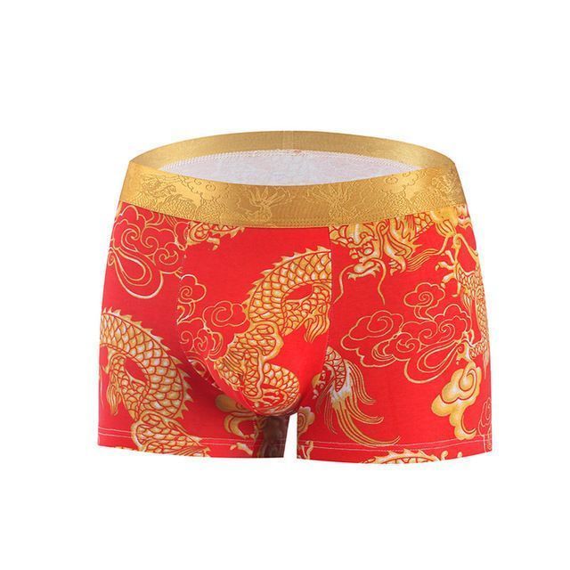 4Pcs Men Panties Boxers Cotton Breathable Underpants Briefs 2024 Chinese New  Year Dragon Zodiac Red Men's Underwears Boxershorts - AliExpress