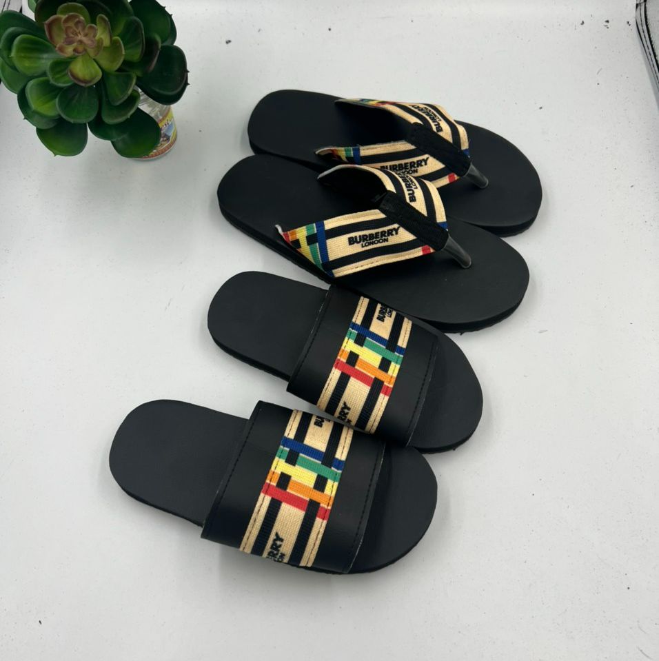 Dép cặp nam nữ đế đen quai phối màu ( thới giới sandal )