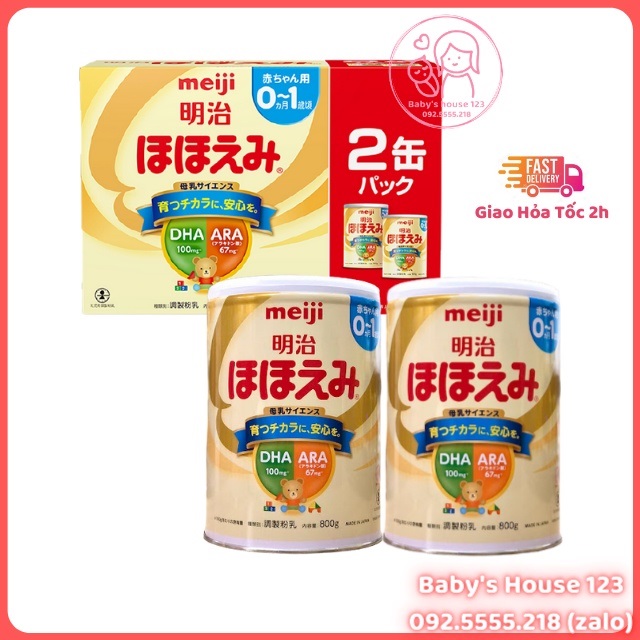 (Date 2022) Sữa Meiji Số 0 Nội Địa Nhật Bản - Hộp 800Gr (2 Hộp ) thumbnail