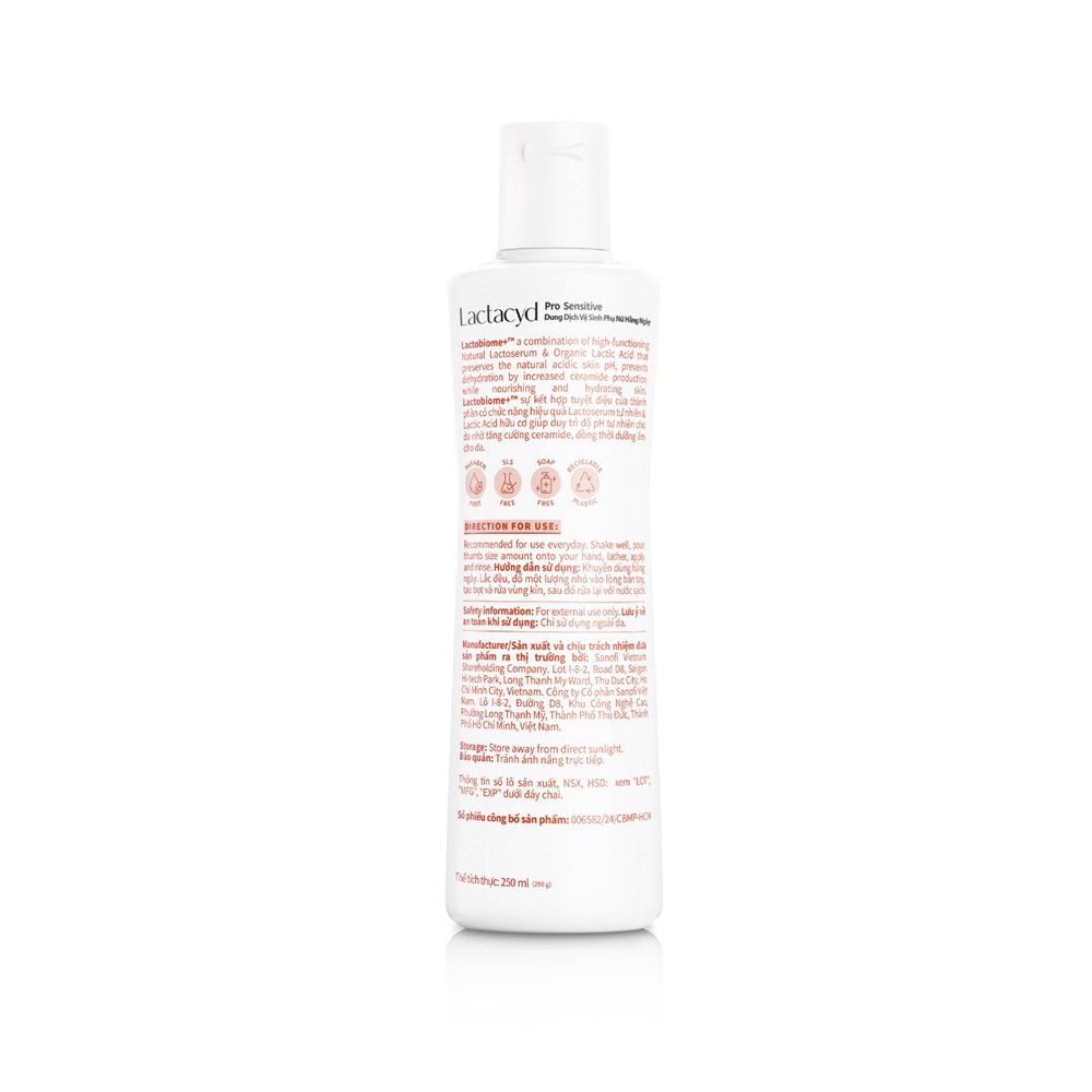 Dung Dịch Vệ Sinh Phụ Nữ Lactacyd Pro Sensitive 250ml