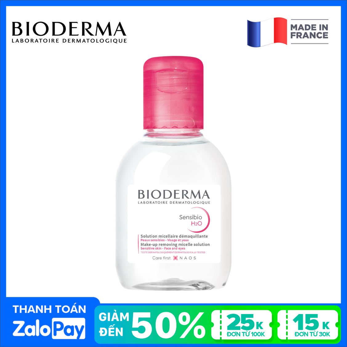 [HCM]Nước tẩy trang BIODERMA Micellar Water 100ml - PHÁP