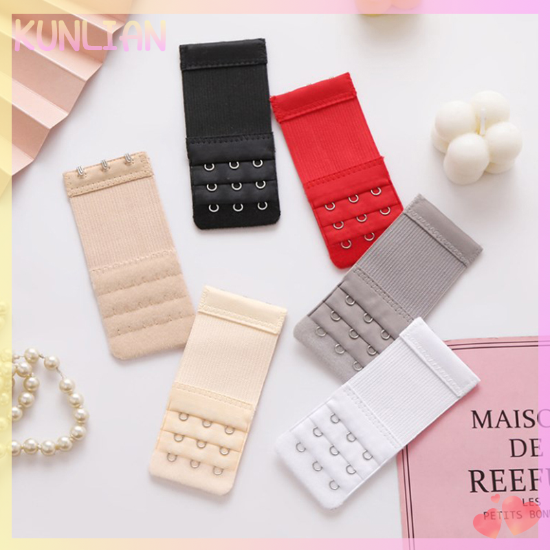 [KUNLIAN] Bra Extenders Strap Buckle Extension 2 Hooks Bra Strap Extender Adjustable Intimates Belt Buckle Accessories Women Bra Strap