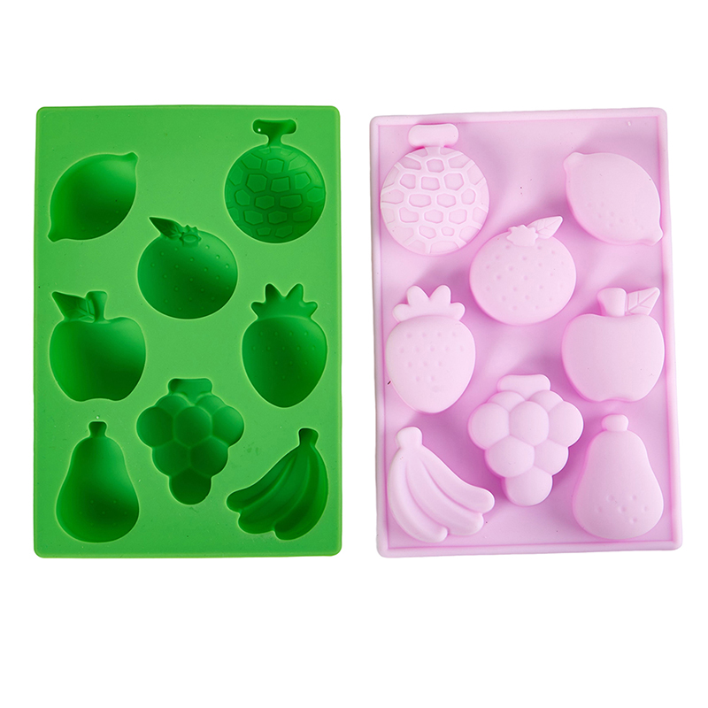HE🔥 3D Cartoon Fruit Shaped Silicon Mold Strawberry Banana Watermelon Pear DIY Soap Chocolate Cake ice cream Mould
