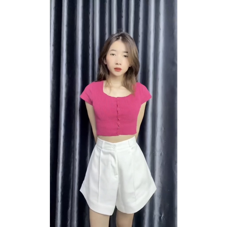 Quần short tuyết mưa cạp cao