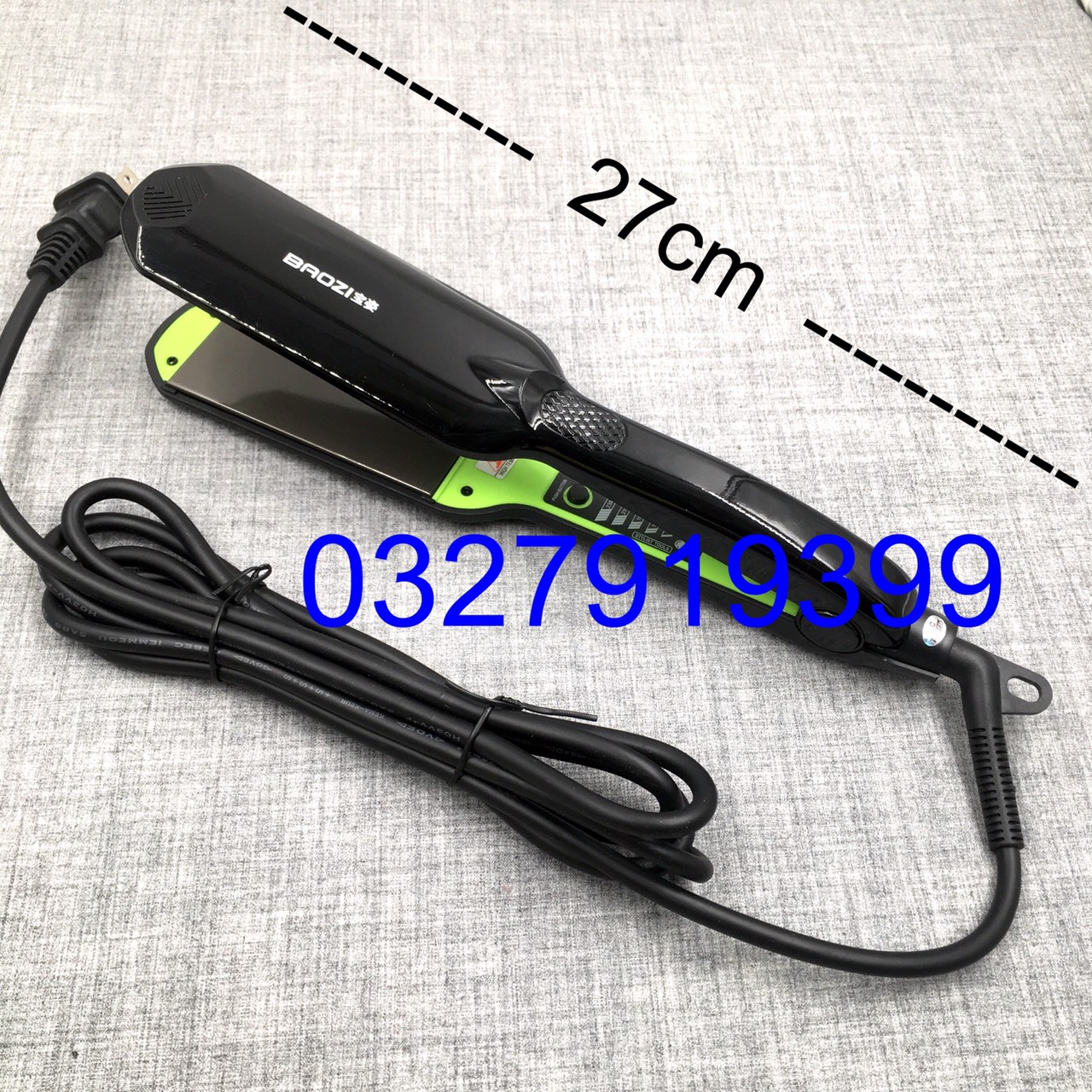 HQ Máy Bấm Tóc Dập Xù IC 878 - Chức Năng Bảo Vệ Quá Tải, Bề Mặt Ceremic Chống Dính, Tiết Kiệm Thời Gian Và Điện, Dài 26.5cm, Màu Đen Nhám
