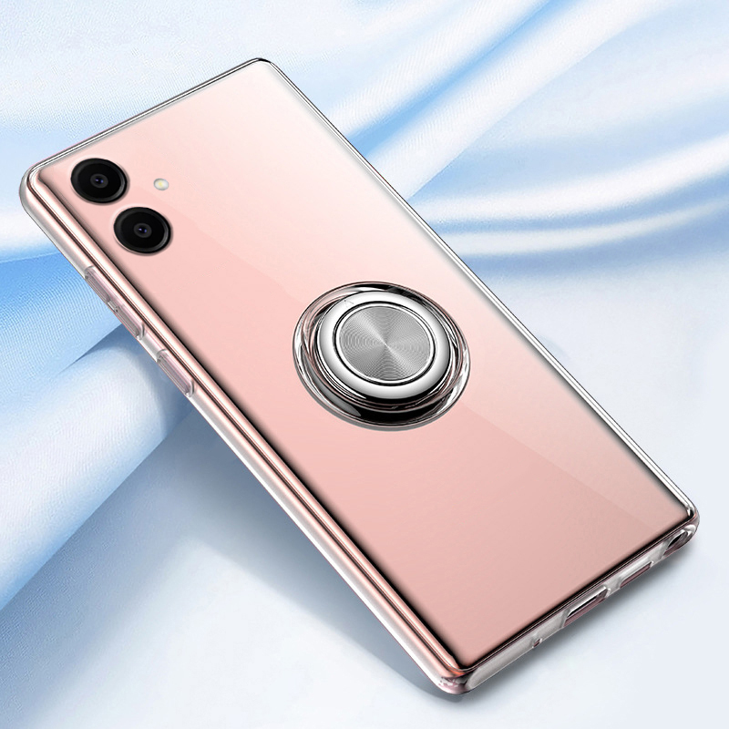 Phone case For Samsung Galaxy A07 Back cover Ring Holder Phone Case Ultra Thin Transparent Car Navigation Silicone Clear Cases For Galaxy A07 Cover cases.
