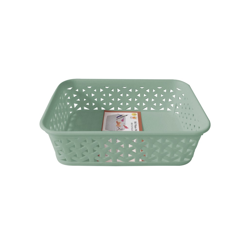 Rổ nhựa mây chữ nhật TỰ LẬP TL949 - (Giao Màu Ngẫu Nhiên)