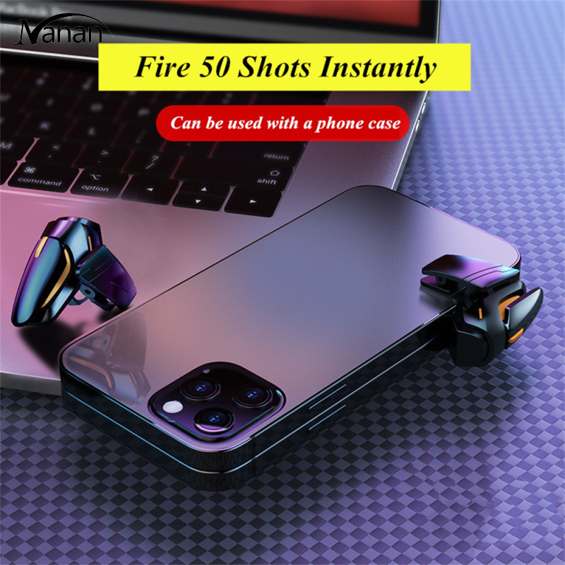 2pcs Dy01 Mobile Game Controller L1r1 Trigger Button Gamepad Compatible For Ios Android Smartphone Game