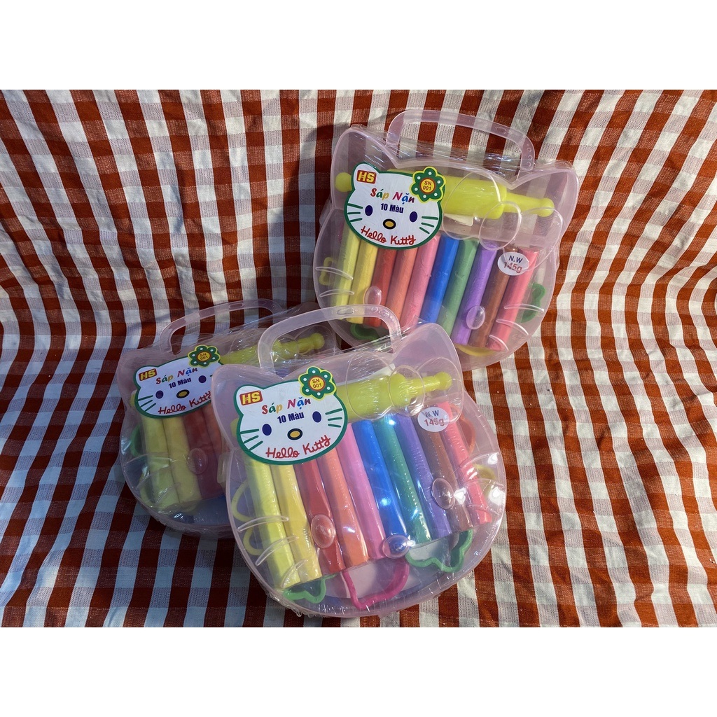 Sáp nặn + khuôn hình, hello kitty sn-001 hanson 10 màu