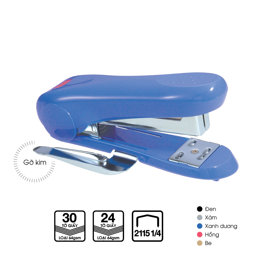Dập ghim - bấm kim cong max hd-88r stapler, máy bấm kim dùng kim 2115 1/4-5m