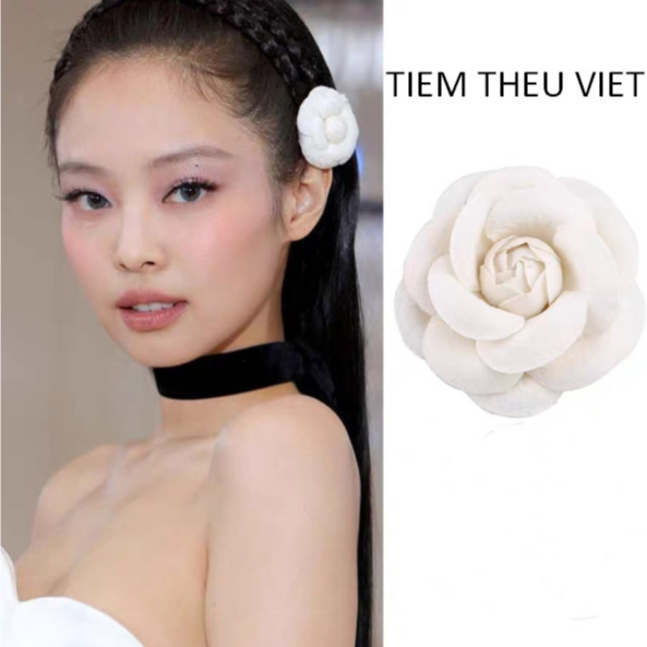 Kẹp Tóc Hoa Trà Dạ Jennie Phụ Kiện Tóc Nữ