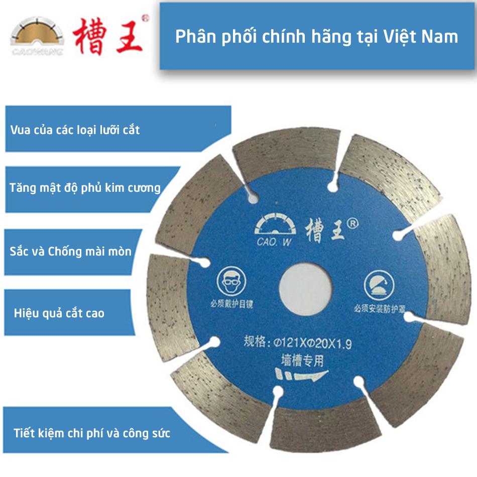 Lưỡi cắt rãnh tường Caowang Ø 121 mm (1 lưỡi)
