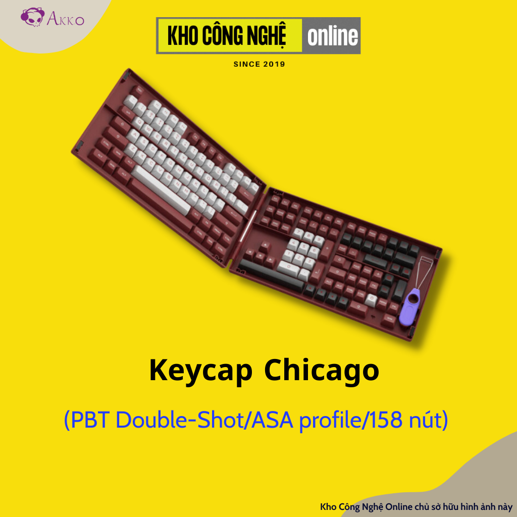 Bộ Keycap Akko Chicago (PBT Double-Shot/ASA profile/158 nút)