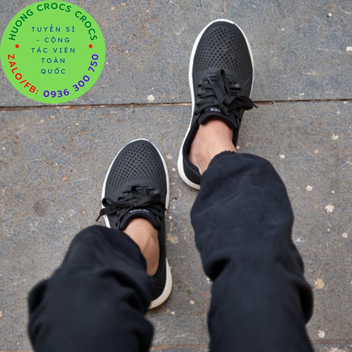 GIÀY NHỰA ĐI MƯA CROCS LITERIDE PACER CHO NAM - NỮ MÀU ĐEN