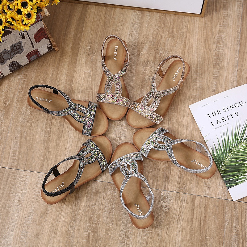 Giày Sandal Đế Xuồng Thời Trang Cho Nữ