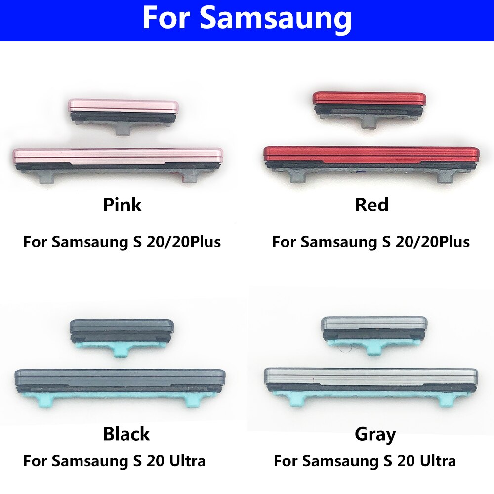 Nút bên tắt nguồn mới + nút phím bên giảm âm lượng phù hợp với Samsung Galaxy S20 / S20 Plus / S20 Ultra