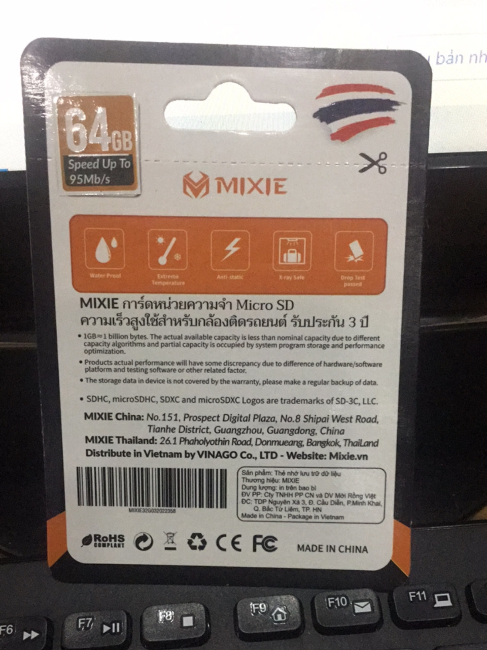 Thẻ nhớ 64gb MIXIE MicroSD chính hãng