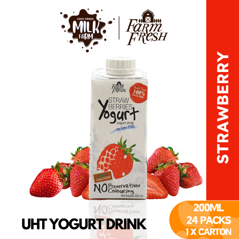 Milk Farm Farm Fresh Yogurt Drink Strawberry 200ml x 24pack Lazada