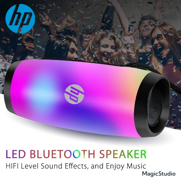 ♥Limit Free Shipping♥HP Wireless Bluetooth Speaker Small Portable Double Speaker Card Household Outdoor Loud Subwoofer