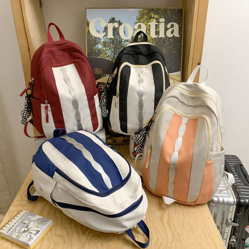 YA ZHOU LONG School bag junior high school student backpack high school college student backpack sweet large capacity backpack (no pendant)