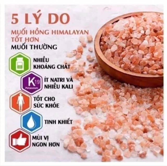 Muối Hồng Himalaya Nhập ( Dạng Hạt )