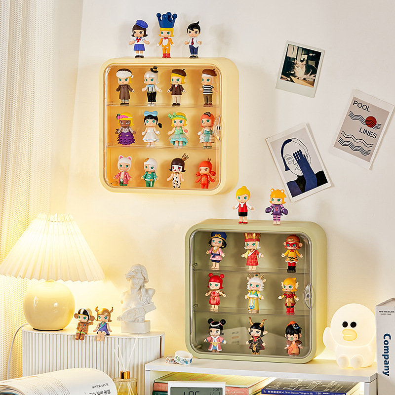 JJT Wall mounted doll storage box Wall mounted, dustproof Doll display stand, display cabinet, display box can be stacked together. transparent toy display box Doll display cabinet, clear box, toy storage box toy display box Acrylic display cabinet, box t