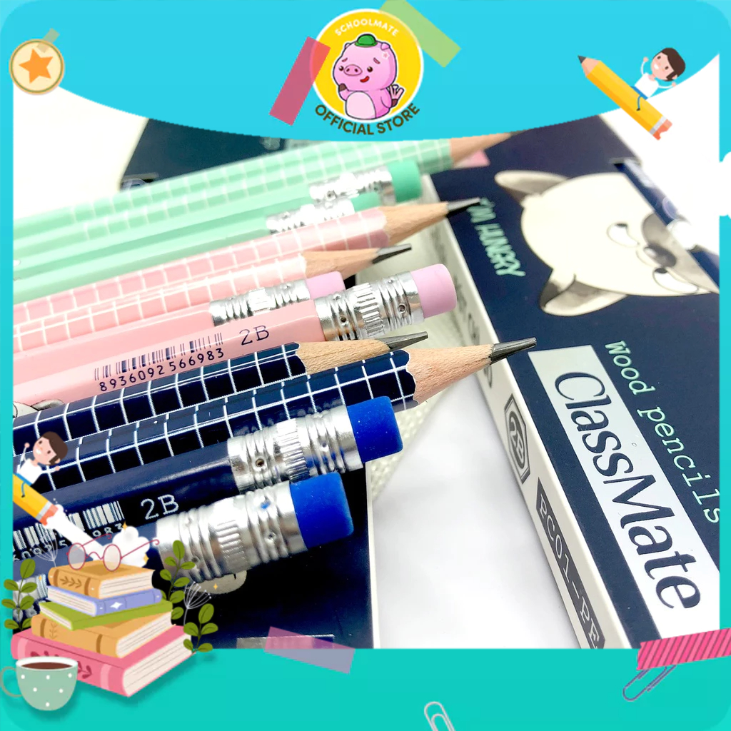 Bút Chì Gỗ Schoolmate hình gấu trắng - Độ cứng 2B