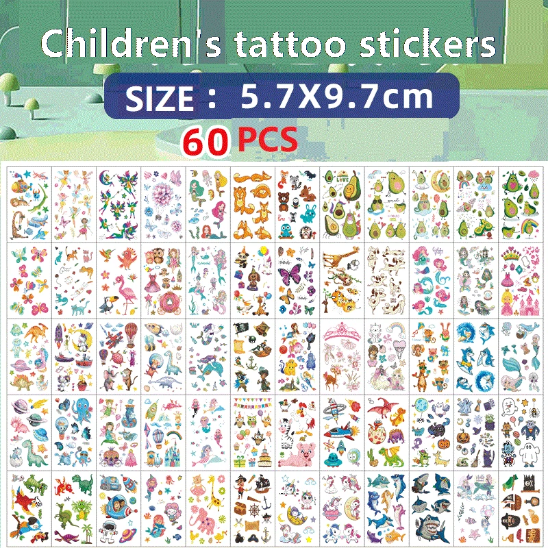 60PCS%20New%20Temporary%20Tattoo%20Sticker%20for%20Children%20Kids%20Waterproof%20Tattoos%20Festival%20Glitters%20Face%20Girls%20Boy%20Child%20Mini%20Tattoo%20-%20Image%207
