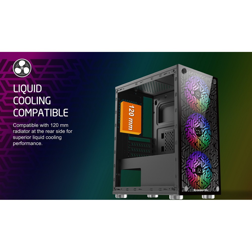 VỎ CASE XIGMATEK NYX 2 MẶT KÍNH CƯỜNG LỰC