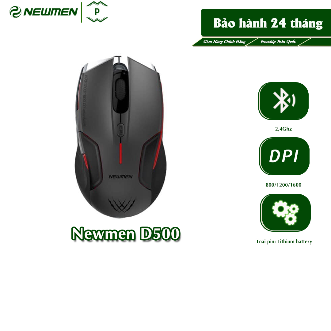 Chuột máy tính không dây gaming newmen d500 - hàng chính hãng