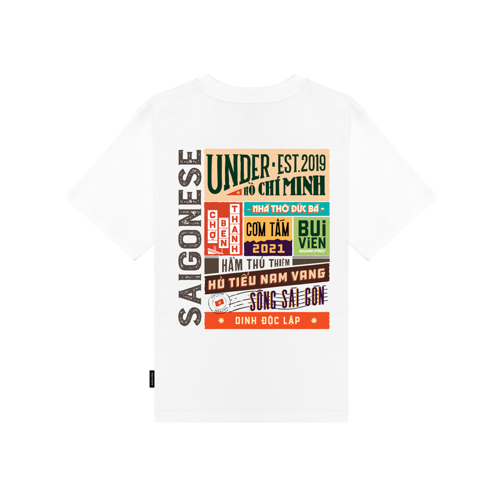Áo thun UNDER Sài Gòn (Trắng) - Saigonese Tee/ White - UTS006B