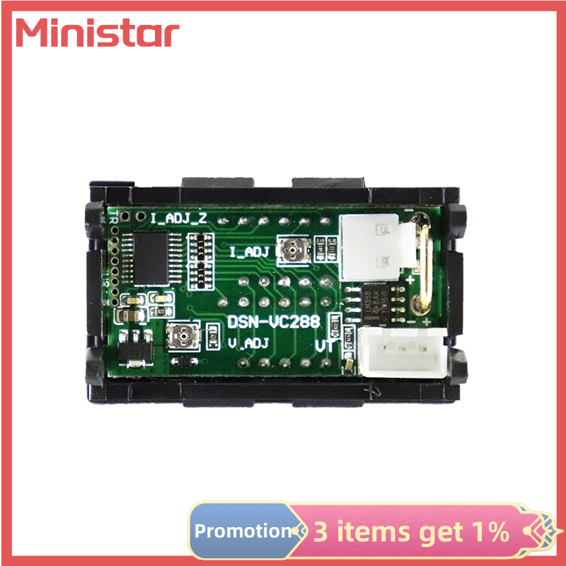 Ministar DC 0-100V 10A Ampe kế Vôn kế kỹ thuật số hiển thị thời gian kép vôn kế bảng điều khiển đồng hồ hiện tại amp Vôn kế 0.28 Quote; LED xanh đỏ