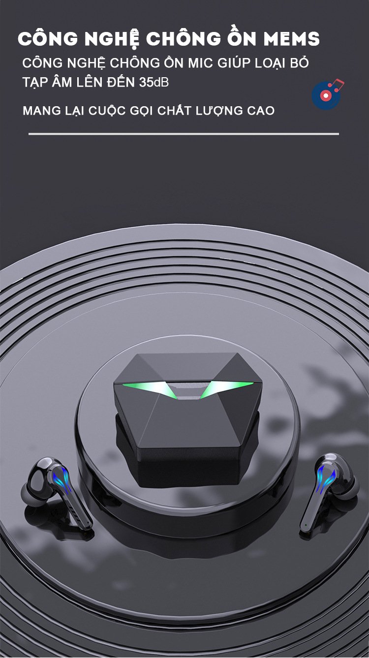 Tai nghe Bluetooth 5.3 Y28 tai phone không dây nghe nhạc thể thao chơi game nhét tai không độ trễ pin trâu đàm thoại 2 bên hỗ trợ mọi dòng máy