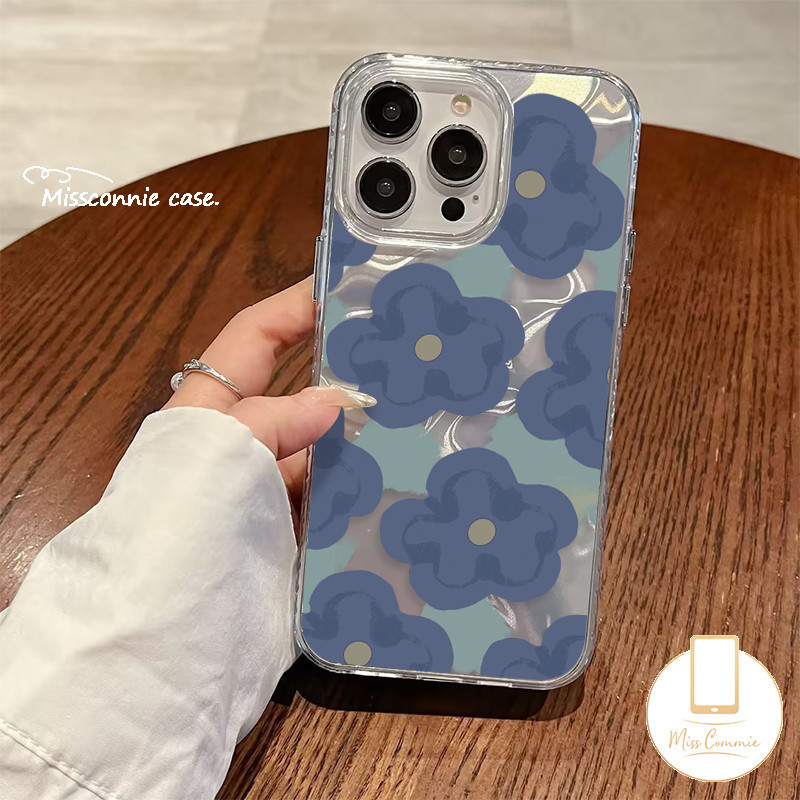 Luxury%20Ripple%20Luster%20Creative%20Pearl%20Bracelet%20Case%20Compatible%20for%20IPhone%2015%207Plus%2014%2012%2011%2013%20Pro%20Max%207%2015%208%2014%20Plus%20X%20XR%20XS%20Max%20SE%202020%20Cute%20Cartoon%20Blue%20Flower%20Painting%20Cover%20-%20Image%202