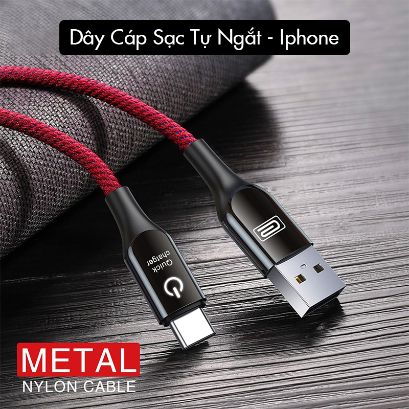 Cáp sạc iphone tự ngắt EARLDOM EC-063i, cáp sạc nhanh 2.4A cổng Micro Lightning Type-C