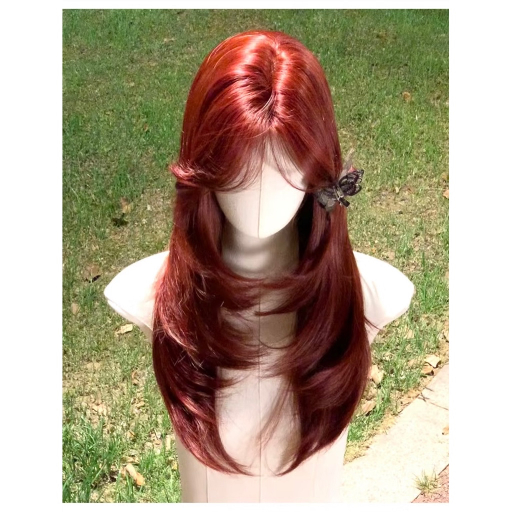 AEGYOSHOPPE C0601 full wig long butterfly cut with curtain bangs - Main Image