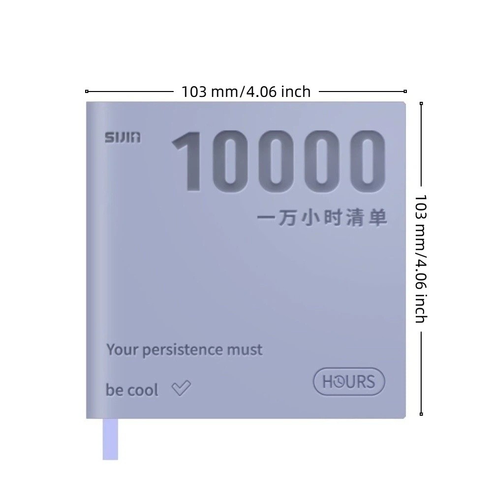 Time Tracking Notebook Portable 10000 Hours Journal Daily Planner Notebook Checklist Note ...