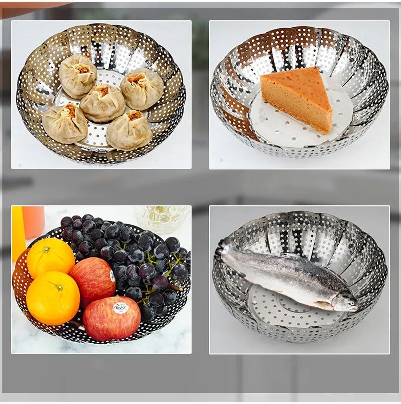 Lotus Steamer for Momo Making Stainless Steel 18 Cm 7.1 Inch Kitchen Home Appliance.