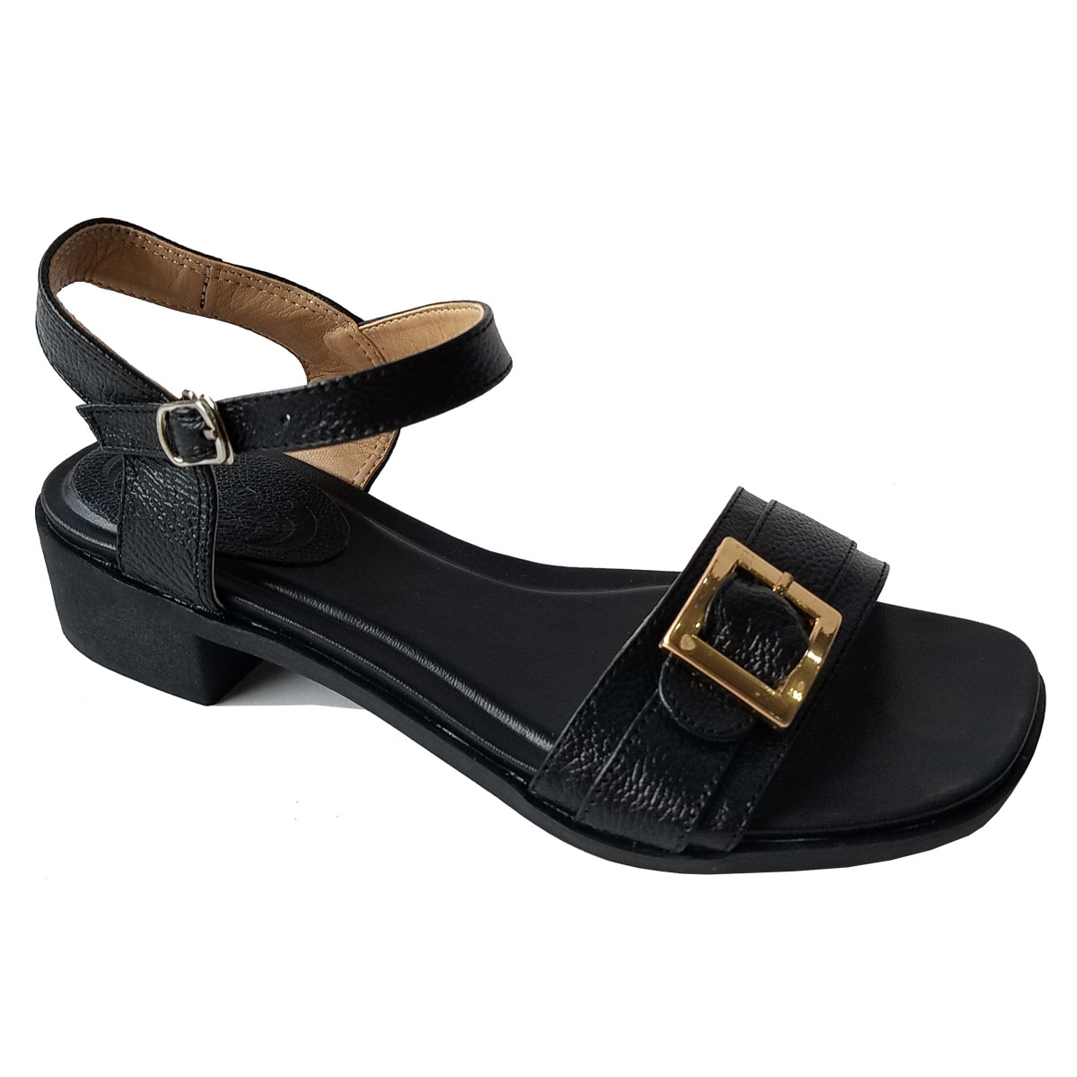 Giày Sandal Cao Gót Nữ Da Bò BIGBEN Cao 4cm CG117