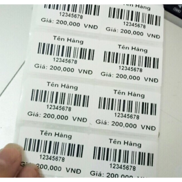 Decal in tem mã vạch nhiệt 35x22 (2 tem ngang-30m - 2400 tem)