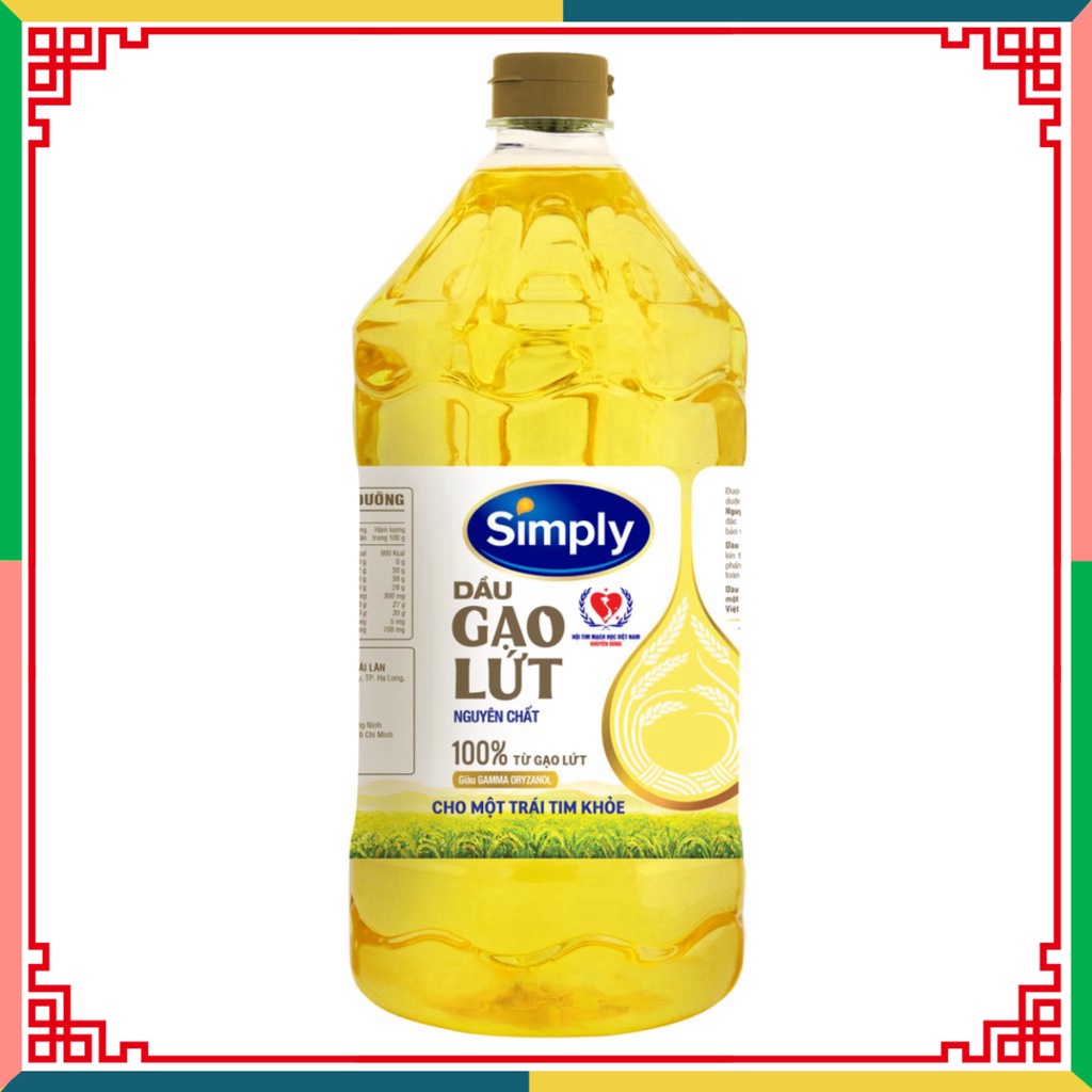 Dầu gạo lứt Simply 2L/chai