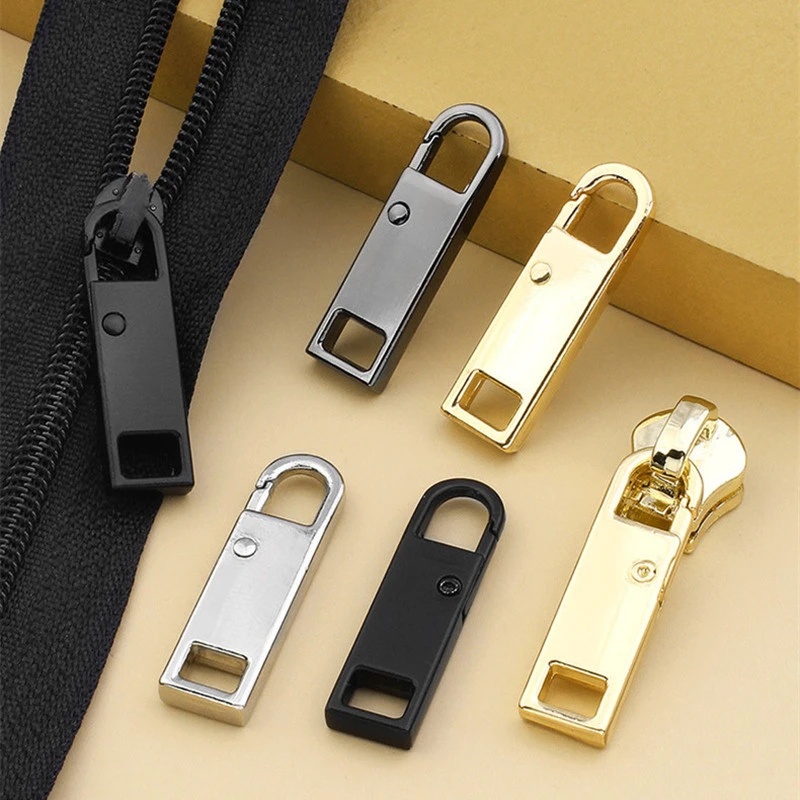 5 cái có thể tháo rời dây kéo puller xử lý thay thế phổ biến khóa kéo kim loại trượt DIY may sửa chữa kéo Tab Đầu cho ba lô túi áo khoác