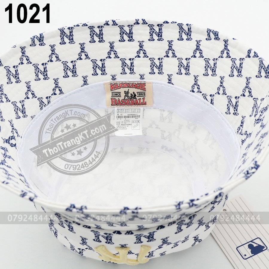 Nón bucket NY Trắng