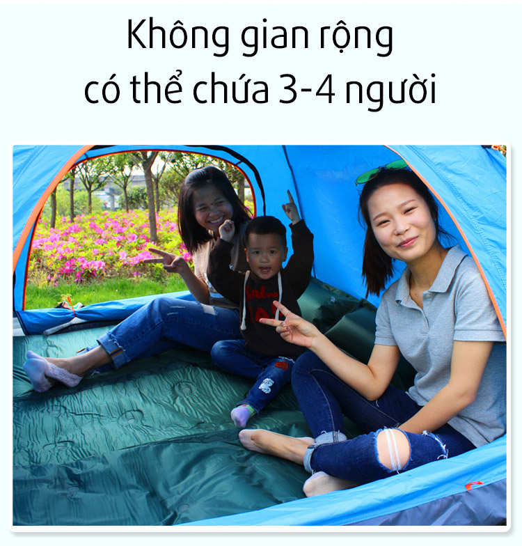 Lều cắm trại dành cho 4-6 người cỡ chuẩn 2mx2m