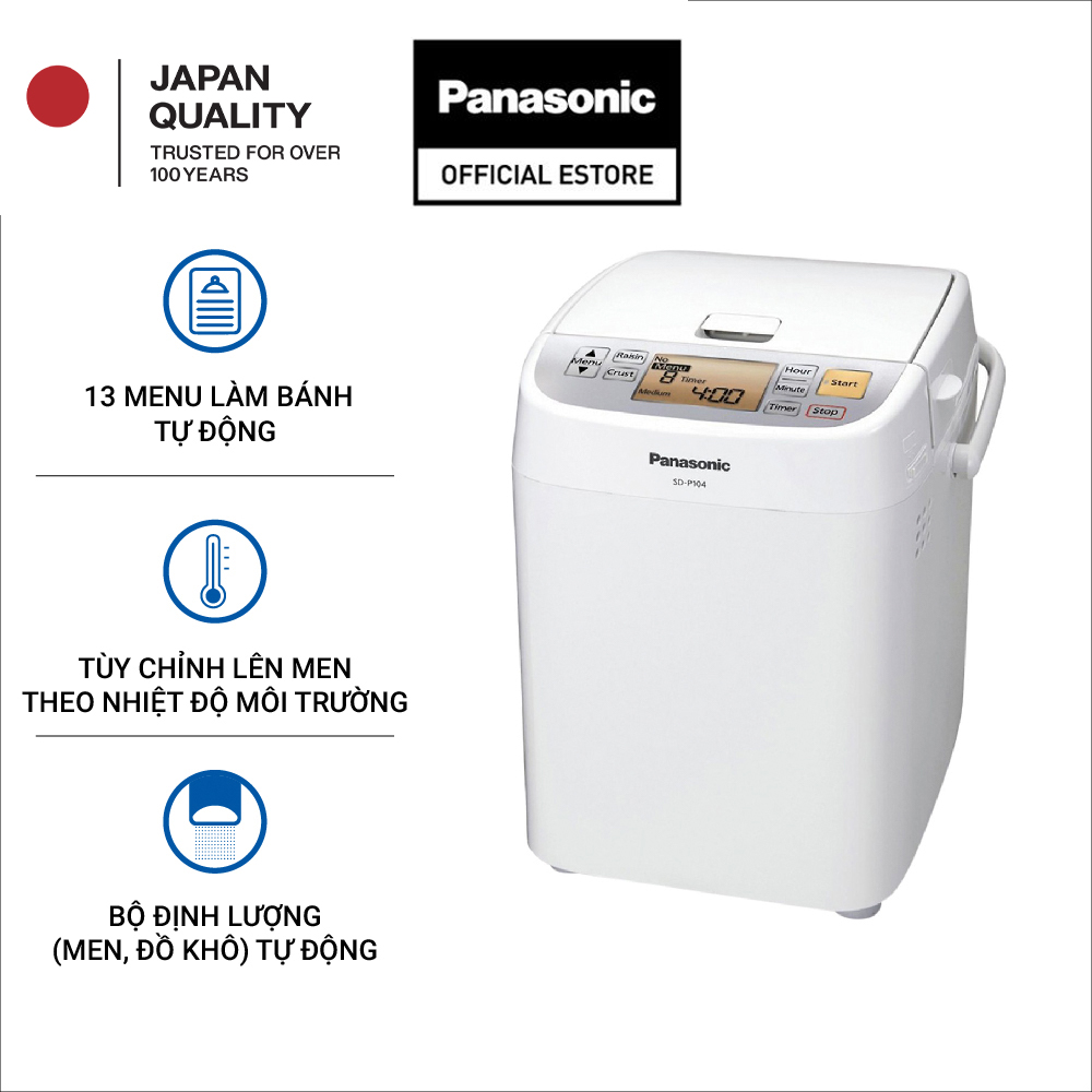 [0% Installment Payment]Panasonic Sd-P104Wra Automatic Bread Maker with 13 Automatic Menus - Genuine Product