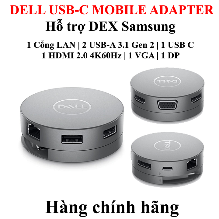 [DELL DA310] Bộ chuyển đổi Adapter Dell DA 310 Từ USB C to HDMI/VGA/DP/Ethernet/USBC/USB-A